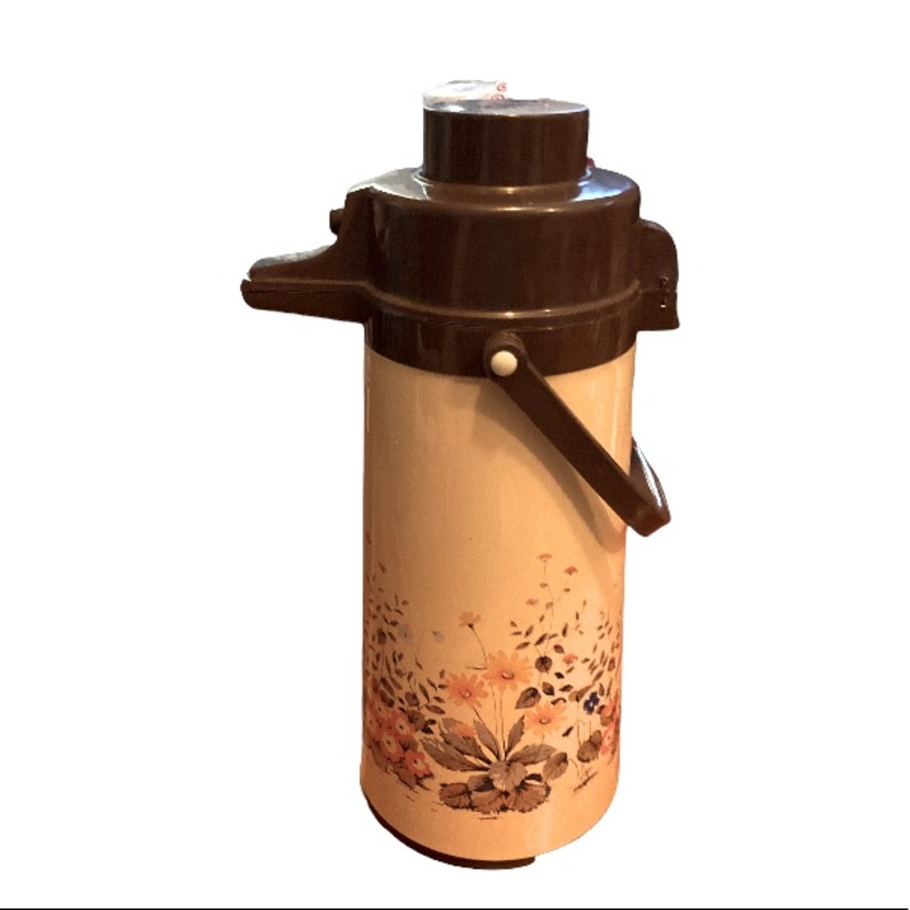 Awesome Vintage Coffee Carafe 70’s floral Decals